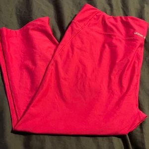 Hot pink under armour crops